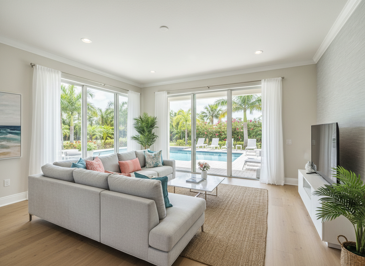 Spacious living room with comfortable seating